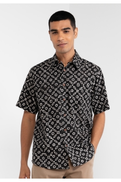 TUSCA MEN | Nuansa Batik Kemeja in Black