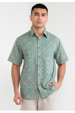 TUSCA MEN | Nuansa Batik Kemeja in Lime Green