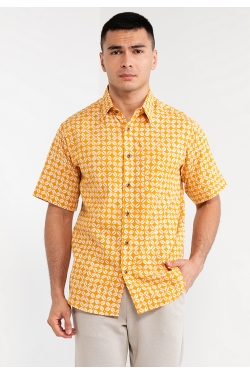 TUSCA MEN | Nuansa Batik Kemeja in Yellow