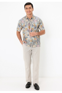 TUSCA MEN | Eusoff Classic Batik Kemeja in Baby Blue