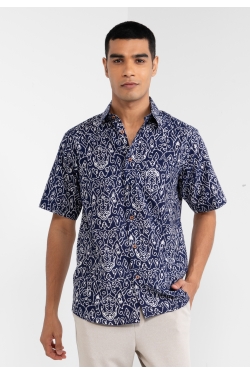 TUSCA MEN | Nuansa Batik Kemeja in Dark Blue